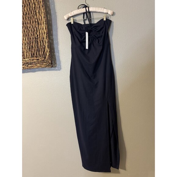Susana Monaco Maxi Keyhole Dress XS Extra Small Navy Blue Bodycon NEW - Picture 7 of 10